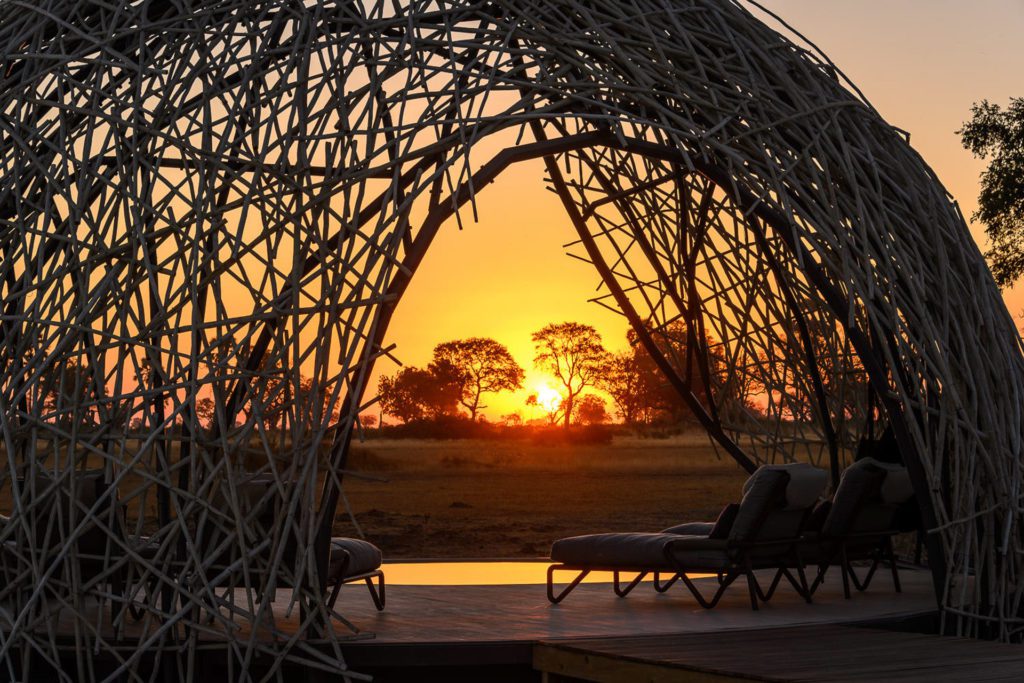 Jao Camp sundowners in Botswana