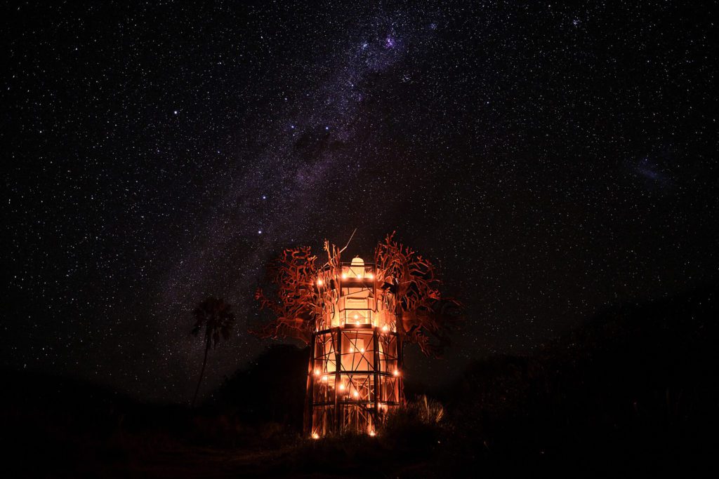 Xigera Treehouse after dark, nkoy the sounds of the African night on the most unusual safari of a lifetime, Okavango Delta Botswana