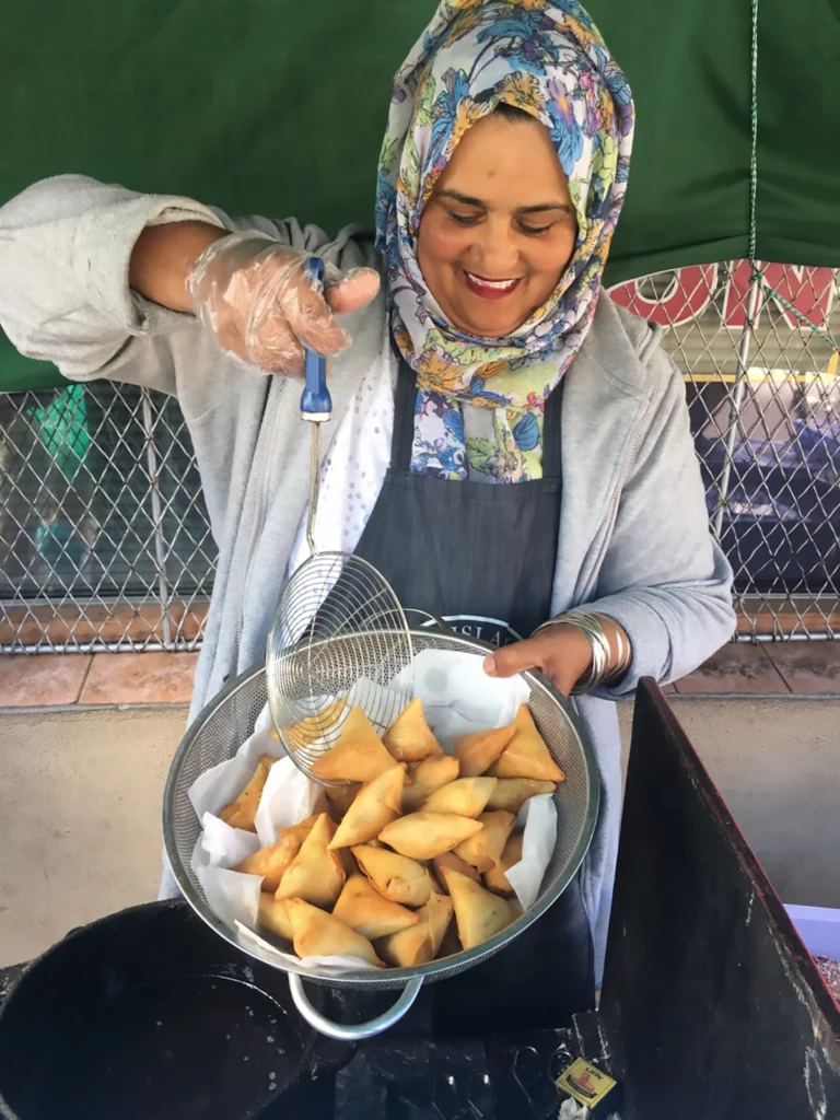 Samoosas on our signature food tour of Cape Town, South Africa