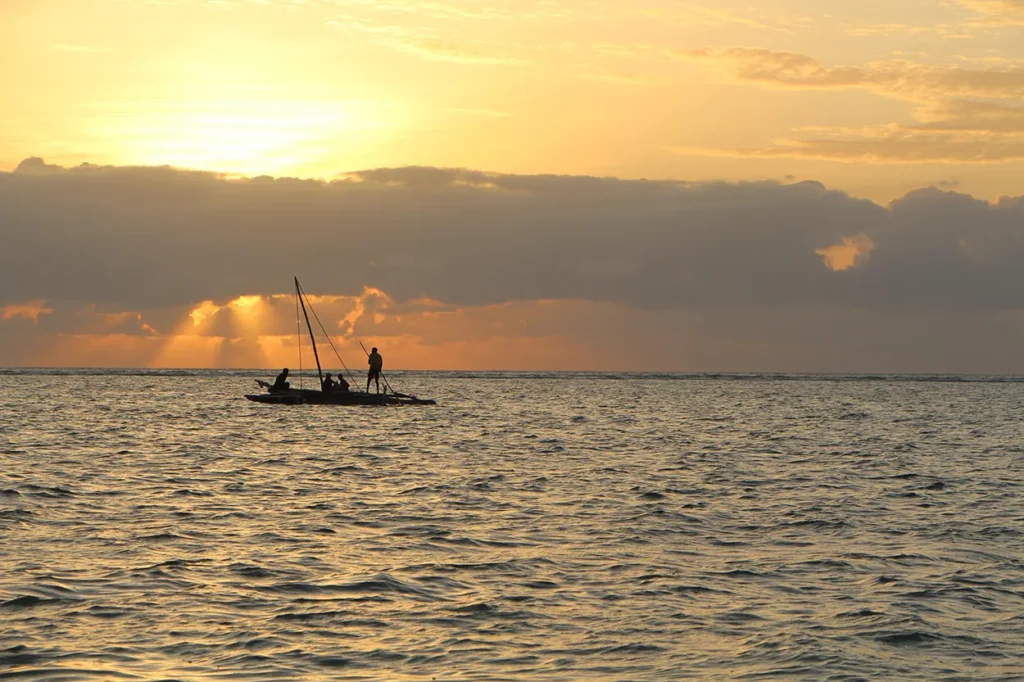 Traditional fishing on Lake Victoria at Rubondo Island