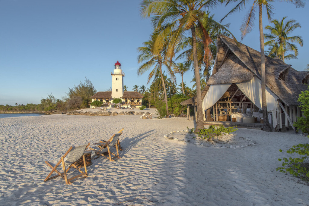 Fanjove island, view of the lighthouse in the distance looking up from the beach