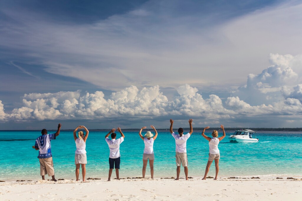 andBeyond-Mnemba-Island-Lodge-Zanzibar-Tanzania-welcome on the beach