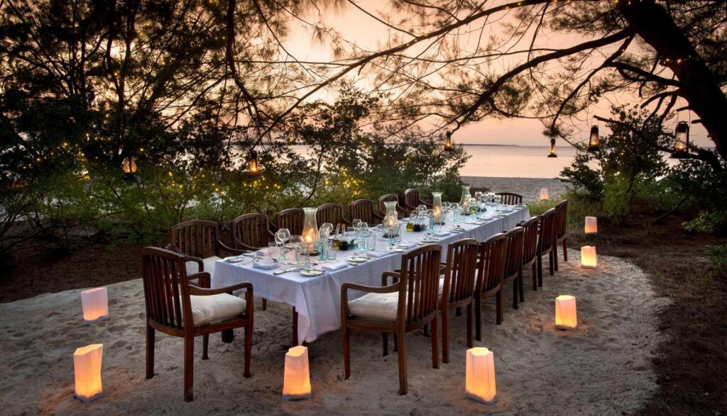 andBeyond-Mnemba-Island-Lodge-Zanzibar-Tanzania-candlelit-dinner-on-the-beach