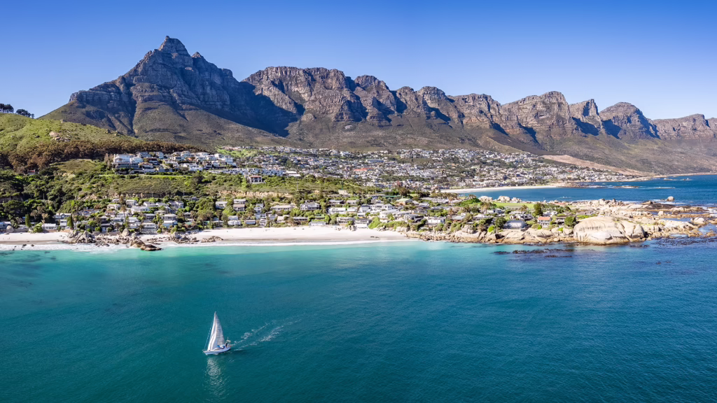Aerial view of Clifton 4th Beach, Cape Town